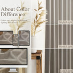 Nanspring Grey Beige Linen Curtains 96 Inches Long for Living Room Simple Modern Luxury Light Filtering Semi Sheer Curtain Back Tab Flax Boho Neutral Gray Drapes for Bedroom Office 52x96, 2 Panels