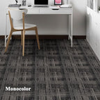 Carpet Tiles 20x 20 Inch, Floor Square Carpet Tiles, Indoor Outdoor Carpet Tile for Home Basement Commercial, Black & Grey-24 Tiles/64.5 Sq.Ft per Box