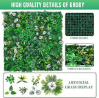 Artificial Hedge Grass Wall, Boxwood Panels 20"x20"(16pcs), Greenery Wall Backdrop, UV Protected Privacy Fence Screen, Green Wall Decor for Outdoor Indoor Wedding Décor