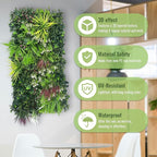 Artificial Hedge Grass Wall Panel: 40" x 20" UV-Anti Faux Boxwood Ivy Greenery Backdrop, Fake Green Plant Fence for Indoor & Outdoor Privacy Screen and Home Decor