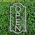 Vertical open sign Vertical Open Led Sign Neon Sign business window light vertical open signs for business (Warm white LARGE SIZE 30x16")