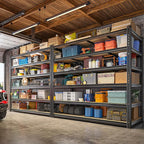 83.8"H Garage Shelving 59.8"W Metal Shelving 3000LBS Storage Shelves Heavy Duty Garage Shelves Adjustable 6 Tier Metal Shelf for Basement Warehouse Pantry Supermarket 59.8"W x 24"D x 83.8"H