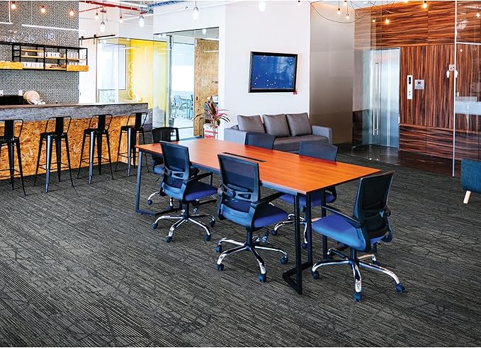 Mohawk Advance 36" x 12" Berber (Loop pile), 0.11" Pile Height, Carpet Tile, PET Fiber, Vintage Row Color, (1 Tile)