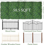 Artificial Ivy Privacy Fence Screen: 60"x 140" (58.5 SQFT) 4-Layer Leaf UV-Anti Faux Greenery Boxwood Backdrop Ivy Vine Leaf Panels for Outdoor, Indoor, Garden, Backyard and Decor