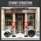 11x17 Standing Sign holder, 360° Adjustable Head and Tool Free Height Adjustment for Advertisement – Pedestal Stand Sign holder with Sturdy Safe Corners and Anti-Tip 4mm Thick Base