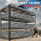 59.8"W Metal Shelving 59.8"H Storage Shelves 2200LBS Garage Shelving Adjustable Metal Shelves Heavy Duty 4 Tier Pantry Shelf for Basement Warehouse Pantry Supermarket 59.8"W x 24"D x 59.8"H