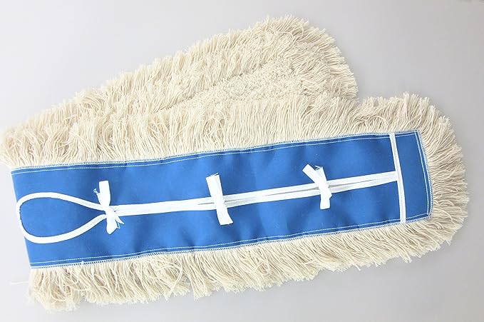 48" Industrial Strength Washable Cotton Dust Mop Refill Replacement Head for Home & Commercial Use for 48 Inch Frame Cleans Hardwood Laminate Concrete or Other Floor Systems