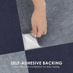 Carpet Tile 10 Pack 24” X 24” Self Adhesive Carpet Floor Tiles Anti-Slip Squares Peel and Stick Floor Tile DIY Installation for Bedroom (Light Grey)