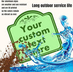 Custom Aluminum Weatherproof Metal Sign, Modern Customizable, Green, 8*8 Inch, Indoor/Outdoor, Versatile Mount