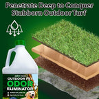 Nature's Freedom Hose-End Outdoor Pet Odor Eliminator – Gallon Enzyme Cleaner with Spray Gun for Yard, Turf, Patios, Kennels, Concrete