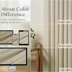 Neutral Linen Pinch Pleated Curtains 84 Inches Long 2 Panels for Living Room Bedroom Memory Training Shaped Semi Sheer Beige Oatmeal Pleat Drapes with Hooks Rings Light Filtering Window Curtain 40x84