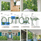 Artificial Grass Wall Boxwood Panels: 40" x 40" (11.5 sqft) Greenery Ivy Privacy Fence Faux Backdrop with UV Protection Vine Leaf Hedge for Garden Covering Privacy, Home Decor