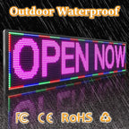 P10 52x14 inch Full Color WiFi LED Display Sign Outdoor Waterproof lP45 Digital Boardfor Restaurants, Cafes & Bars with Dynamic Ads, Remote Programming and Easy Setup