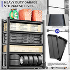 Heavy Duty Garage Shelving Unit, 72" H 2000 LBS Metal Storage Shelves, 5 Tier Adjustable Shelving Units for Organization, Heavy Duty Garage Storage Rack (72''H x 36''W x 16''D)