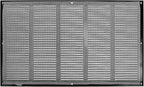 Repa Market Air Vent Cover 20x12 Inch (Outer Dimensions) Black Galvanized Steel Louvered Grill Cover with Mesh Screen/Wall or Ceiling Vent/HVAC Register for Indoor and Outdoor Ventilation