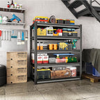 Garage Shelving Heavy Duty，Large Loads Adjustable Garage Storage Shelves, Metal Storage Racks and Shelving Units, Utility Rack Shelves,47.2”W x 24”D x 78”H,Silver