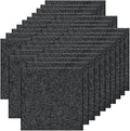 30Pcs Carpet Tiles Peel and Stick, Self Adhesive Carpet Floor Tile 12” x 12”, Dark Grey Soft Padded Flooring Sticker, Home Decor for Bedroom Living Room Office, 30 sq ft per Box