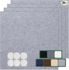 Carpet Tile 20 Pack 24” X 24” Self Adhesive Carpet Floor Tiles Anti-Slip Squares Peel and Stick Floor Tilel DIY Installation for Bedroom(Light Grey)