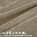 Grey Beige Linen Kitchen Curtains 45 Inches Long 2 Sets Basement Curtains for Small Window Pinch Pleated Back Tab Linen Blend Short Cafe Boho Semi Sheer Back Tab Drapes for Bay Windows Bedroom 40x45