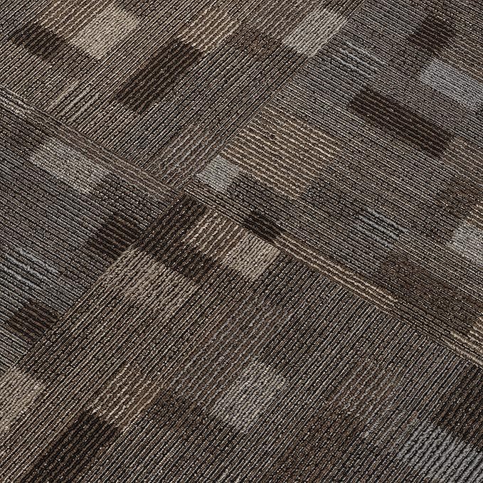 Mohawk Basics 24" x 24" Berber (Loop pile), 0.09" Pile Height, Carpet Tile, PET Fiber, Coffee Color, (24 Tiles), (96 sqft/carton)