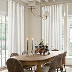 Ivory White Pinch Pleated Extra Wide Linen Curtains 84 Inches Long for Patio Sliding Glass Door 70 Inch Wide Pleated Drapes with Hooks Rings Semi Sheer 70x84 Curtain for Living Room 1 Panel