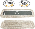 2 Pack of 36 Cotton Refills for Industrial Class Floor Dust mop Series Can be fit with Others (2 Pack of 36 Cotton Refill)