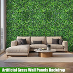 Artificial Grass Wall Panels, 20"x20" 6pcs Hedge Grass Backdrop, UV-Anti Fake Greenery Plant Boxwood Panels, Green Wall Decor for Outdoor Indoor Patio Garden Backyard