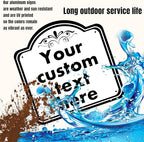 Custom Sign, Custom Indoor/Outdoor Decorative Sign，Aluminum Weatherproof Metal Sign Multiple Sizes, Customize for Office, Business, Workplace, office, Home, Delivery Signs, 10*10 Inch, White