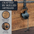 Nautical Cove Handmade Pirate Treasure Chest for Kids Prizes & Classroom with Lock and Skeleton Keys – Lockable Wooden Storage Chest Box, Pirate Decor, Decorative Wooden Box - Large 13x8x8.25
