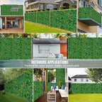 Grass Wall, Artificial Tropical Boxwood Panels 20"x20"(12pcs), Privacy Hedge Fence Screen with UV Protection, Greenery Backdrop for Indoor Home Wedding Decor and Outdoor Patio Backyard