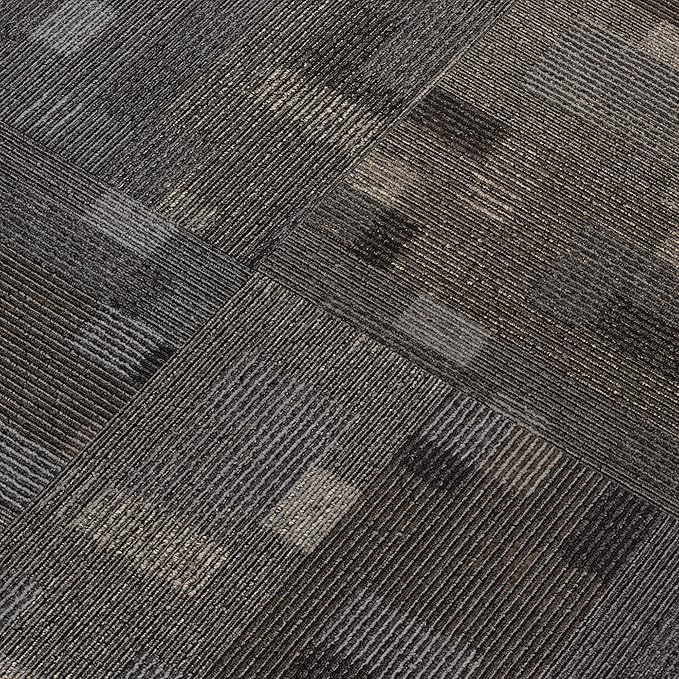 Mohawk Basics 24" x 24" Berber (Loop pile), 0.09" Pile Height, Carpet Tile, PET Fiber, Smoke Color, (24 Tiles), (96 sqft/carton)