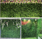 Boshen Artifical Grass Wall Backdrop 6PCS 10"x10" Boxwood Panels Grass Boxwood Hedge Wall Panels Greenery UV Protected Artificial Grass Wall Decor for Party Wedding Backyard Indoor Outdoor