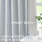 Vision Home Blue Fog Pinch Pleated Full Blackout Curtains Linen Blended Room Darkening Window Curtains 72 inch for Living Room Bedroom Thermal Insulated Pinch Pleat Drapes with Hooks 1 Panel 60"Wx72"L