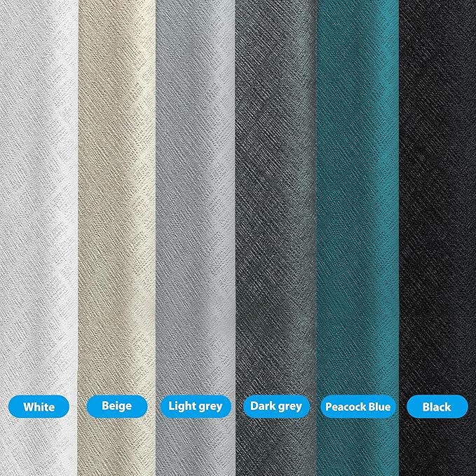 Room Divider Curtains Total Blackout Privacy Curtain Panel Room Thermal Insulated Noise Reduction Curtains for Bedroom Window Living Room Ceiling Track Curtain W 15 ft × H 9 ft White