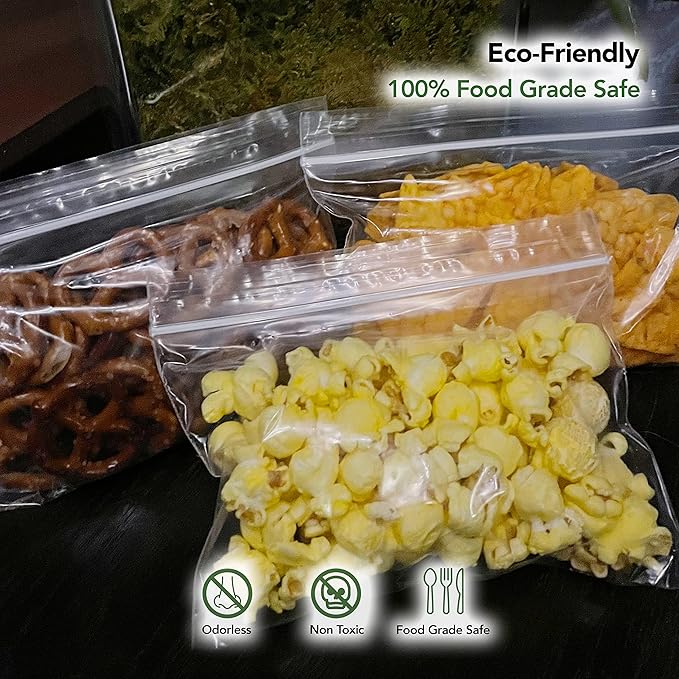 6 x 4 Inch Resealable Plastic Snack Bags 1000 Pack — Clear Reclosable Bags with Zipper Seal for Treats, Small Food Storage, Crafts, Party Favors