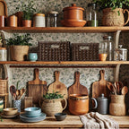GRANNY SAYS Wicker Baskets for Organizing, Storage Basket for Shelves, Square Shelf Baskets with Handles, Waterproof Woven Basket for Living Room, Baskets for Entryway, Brown
