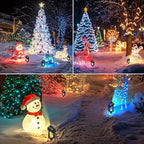 Banord RGBW Color Changing Outdoor Landscape Lighting, 4 Pack Low Voltage LED Outdoor Spotlight with Remote, IP65 Waterproof for Yard, Garden, Lawn