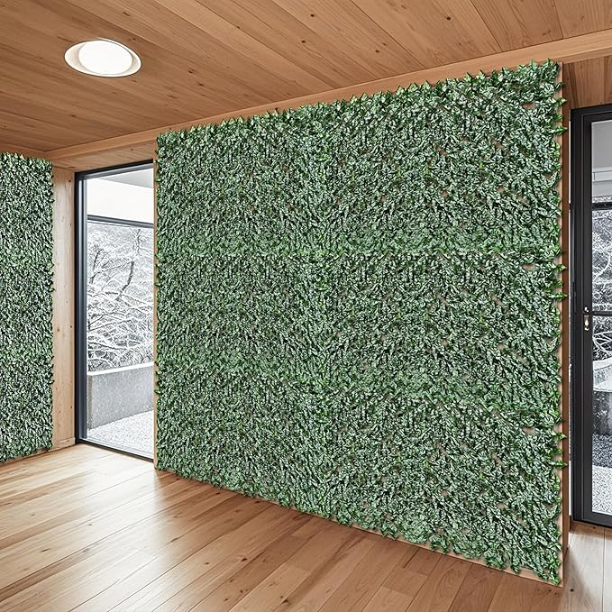 Patio Paradise 3'x28'-1Pc Faux Ivy Fence Privacy Screen Artificial Greenery Wall Backdrop,Fake Grass Wall Panels for Outside Apartment Balcony,Vine Leaf Decor for Outdoor Patio Chain Link