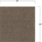 Mohawk Basics 24" x 24" Berber (Loop pile), 0.07" Pile Height, Carpet Tile, PET Fiber, Earth Tone Color, (24 Tiles), (96 sqft/carton)