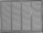 Repa Market Air Vent Cover 16x12 Inch (Outer Dimensions) Black Galvanized Steel Louvered Grill Cover with Mesh Screen/Wall or Ceiling Vent/HVAC Register for Indoor and Outdoor Ventilation