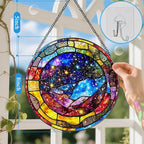 Space Milky Way Ornament, Stained Glass Suncatcher, Stained Glass Window Hanging & Decor, Galaxy Indoor Decor, Christmas Ornament, Gifts for Astronomy Lovers, Sci-Fi Fans, Christmas, Birthday