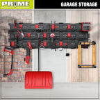 PR1ME 31 Inch Heavy Duty Garage Storage Wall Rails, 2 Pcs Wall Mount Organization Rails, Organization Tool Storage Utility Rack for Hooks