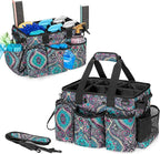 LoDrid Large Professional Cleaning Caddy with Detachable Divider, Supply Organizer with Handle and Shoulder Strap, Cleaning Bags for Housekeepers & Cleaners, Totem