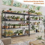 REIBII Storage Shelves 45.3''W Wire Shelving Unit 4 Tier Metal Shelves for Storage Rack Metal Shelving for Pantry Shelves Kitchen Steel Shelving, 45.3''W*63''H*17.7" D