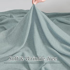 Light Blue Linen Pinch Pleat Curtains 63 Inches Long Pleated Semi Sheer Textured Drapes Hooks Back Tab Coastal Modern Light Filtering Curtain 2 Panels for Living Room Bedroom Office 42x63
