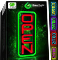 Led Open Sign for Business – Stand Out with 64 Super-Bright Color Combos to Match Your Brand - Programmable Neon Flash, or Scroll – 8 x 19 inch