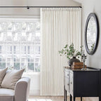 Extra Wide Linen Pinch Pleated Curtains 84 Inches Long 100 Inch Wide Patio Sliding Door Curtains Light Filtering Semi Sheer Pinch Pleat Drapes Cream Ivory Boho 100 x 84 Drapes for Living Dining Room