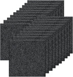 20Pcs Carpet Tiles Peel and Stick, Self Adhesive Carpet Floor Tile 12” x 12”, Dark Grey Soft Padded Flooring Sticker, Home Decor for Bedroom Living Room Office, 20 sq ft per Box