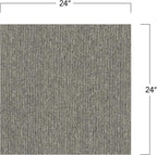 Mohawk Basics 24" x 24" Berber (Loop pile), 0.07" Pile Height, Carpet Tile, PET Fiber, Dime Color, (24 Tiles), (96 sqft/carton)