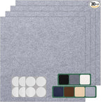 30 Pack Carpet Tile - 12” X 12” Self Adhesive Carpet Floor Tiles Anti-Slip Squares Peel and Stick Floor Tile DIY Installation for Bedroom (Light Gray)